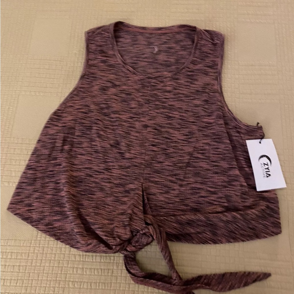 Zyia Activewear #1028 Pink Infinity Tank Sleeveless Size Large NWT